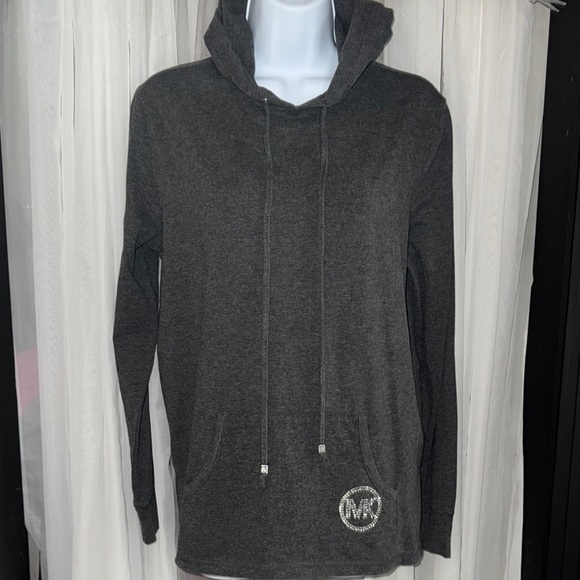 Michael Kors Gray Pullover Hoodie Sweatshirt - Picture 1 of 8